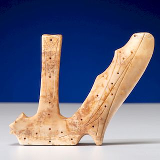 Punuk Culture Walrus Ivory Winged Object