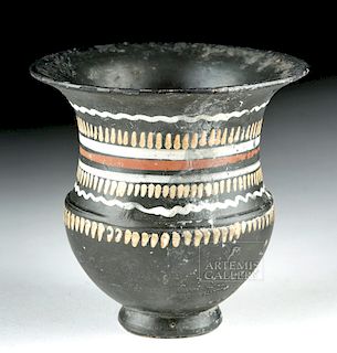 Beautiful Greek Gnathian Pottery Cup w/ Painted Motifs