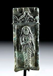 Roman Cast Bronze Panel w/ Isis