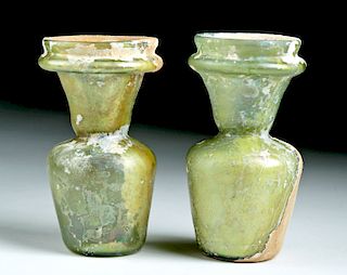Matched Pair of Roman Glass Jars