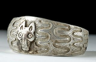 Viking Silver Bracelet - Wolf / Fenrir - 70.6 g