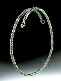 Gorgeous Viking Bronze Torc - Spiral Form