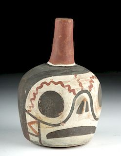 Nazca / Huari Polychrome Skull Flask, ex-Sotheby's