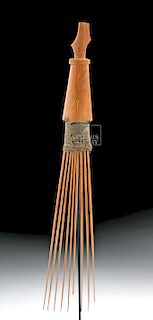 Early 20th C. Papua New Guinea Wood Hair Comb