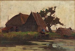 * James MacDonald Barnsley, (Canadian, 1861-1929), Cottage by the River
