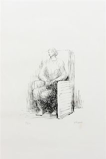 Henry Moore, (British, 1898-1986), Seated Woman in Armchair, 1973