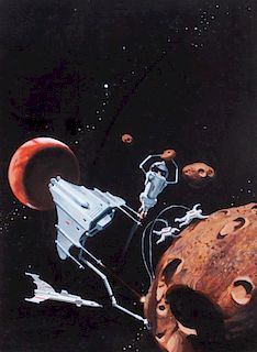 Vincent Di Fate, (American, b. 1945), Asimov's Guide to the Universe; Space Garbage