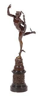 * A Bronze Figure Height 27 1/2 inches.