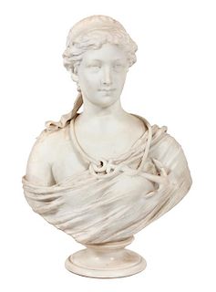 * A Marble Bust Height 28 inches.
