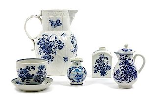 * A Group of Transferware Porcelain Table Articles Height of tallest 8 7/8 inches.