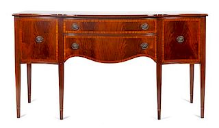 * A George III Style Mahogany Sideboard Height 36 3/4 x width 66 3/4 x depth 24 1/2 inches.