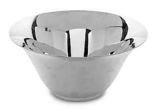 An American Silver Bowl, Tiffany & Co., New York, NY, Early 20th Century, with flared lip.