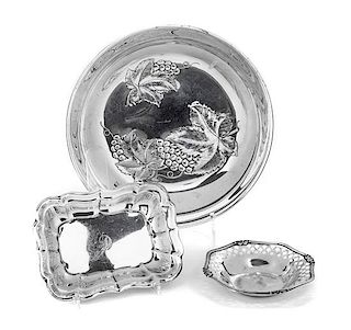 Three American Silver Bowls, R. Wallace & Sons Mfg. Co., International Silver Co., and Reed & Barton, comprising a round shallow