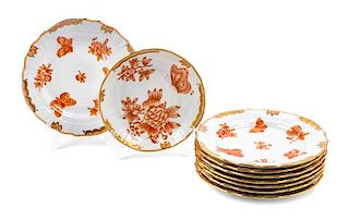 * A Group of Eight Side Plates Diameter of first: 6 1/8 inches.
