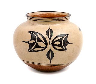 * An Acoma Pottery Vase Height 9 x diameter 11 inches.