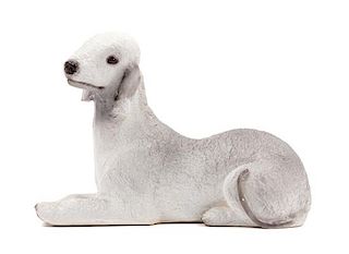 * A Bedlington Terrier Ceramic Figure Width 7 3/4 inches.