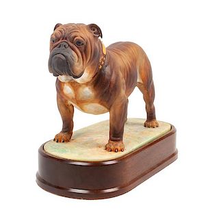 * A Royal Worcester Bulldog Width 10 1/2 inches.