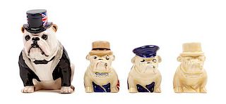 * A Group of Four Royal Doulton Bulldogs Height of tallest 5 inches.