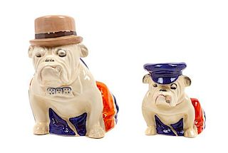 * Two Royal Doulton Bulldogs Height of taller 7 1/2 inches.