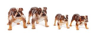 * A Group of Four Royal Doulton Bulldogs Width of widest 8 inches.