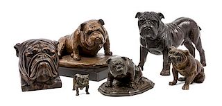 * A Group of Six Bulldogs Width of widest 10 1/2 inches.