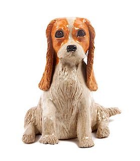 * A Ceramic Cavalier King Charles Spaniel Height 10 1/4 inches.
