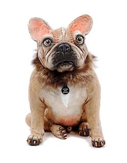 * A French Bulldog Figure Height 13 1/4 inches.
