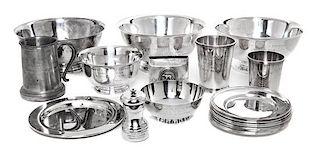 * Thirteen American Silver Mastiff Trophy Articles, Various Makers including Reed & Barton and Gorham Mfg. Co., together with ni