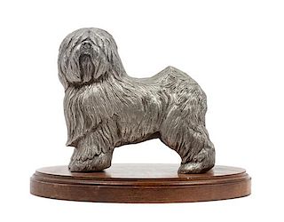 * A Pewter Old English Sheepdog Width of base 7 3/8 inches.