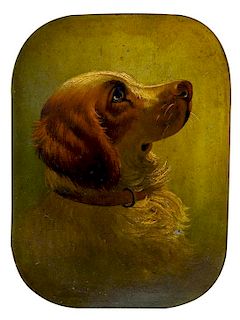 * Two Paintings depicting Spaniels Larger: 19 3/4 x 29 1/4 inches.