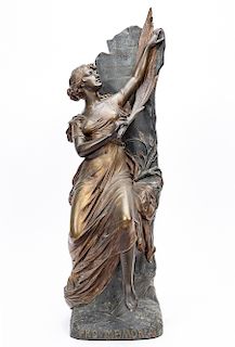 Edouard Drouot "Pro Memoria" Bronze Sculpture