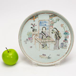 19th C. Chinese Porcelain Famille Rose Tea Tray