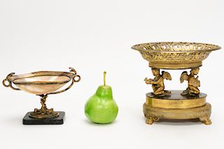 Group, Empire Bronze Basket and Mounted Shell