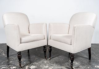 Pair, French Louis Philippe Bergere Armchairs