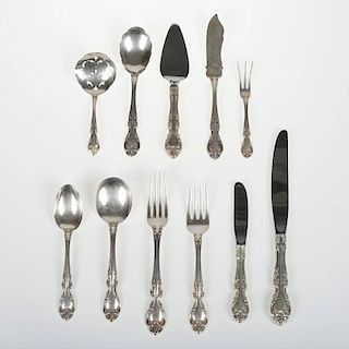 Gorham Melrose pattern silver flatware set