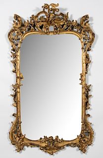 French Regence Style Large Giltwood Mirror