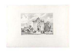 Menard - Blanchard, P. Eglise de San Blas (Mexique). Paris: Gide, 1841. Litografía, 18 x 27 cm.