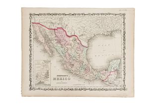 Dufour, A. / Black, A.&C. / Johnson & Browning. Mexique/Central America, Mexico & West Indies/Johnson's Mexico. Mapas S. XIX. Piezas: 3