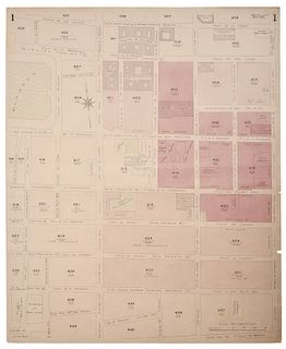 Goad, Charles Edward. Mexico City, 1 - 2 (Planos de Seguros Contra Incendios). Toronto, 1897. Planos a color, 63.5 x 53 cm. Piezas: 2.