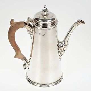George II sterling silver lighthouse teapot