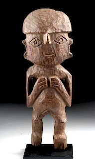 Chancay Wooden Standing Anthropomorphic Figure