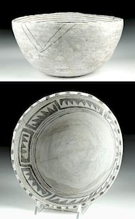 Anasazi Black-on-White Ceramic McElmo Bowl