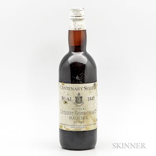Madeira (Shipped by Cossart, Gordon & Co., Bottled by Evans, Marshall & Co.) Centenary Bual Solera 1845, 1 bottle