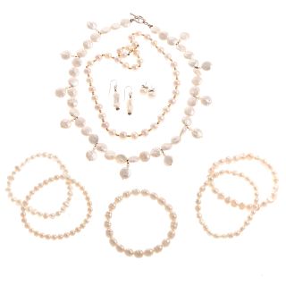 A Collection of Pearl Bracelets and Necklaces