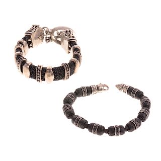 Two Gent's Bracelets with Stingray and Scott Kay