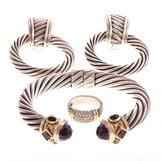 A Collection of Silver & Gold David Yurman Jewelry