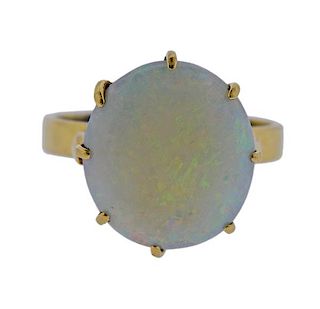 18k Gold Opal Ring 