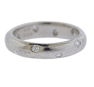 Tiffany &amp; Co Etoile Diamond Platinum Wedding Band Ring 