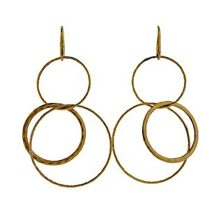 Tiffany &amp; Co Picasso 18k Gold Circle Drop Earrings 