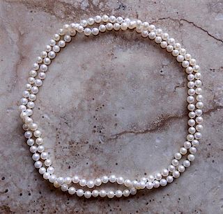 Pearl Strand Long Necklace